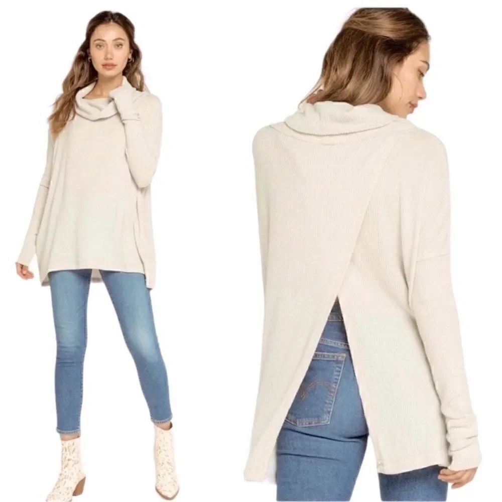 Free People Juicy Long Sleeve Cowl Neck Top NWT